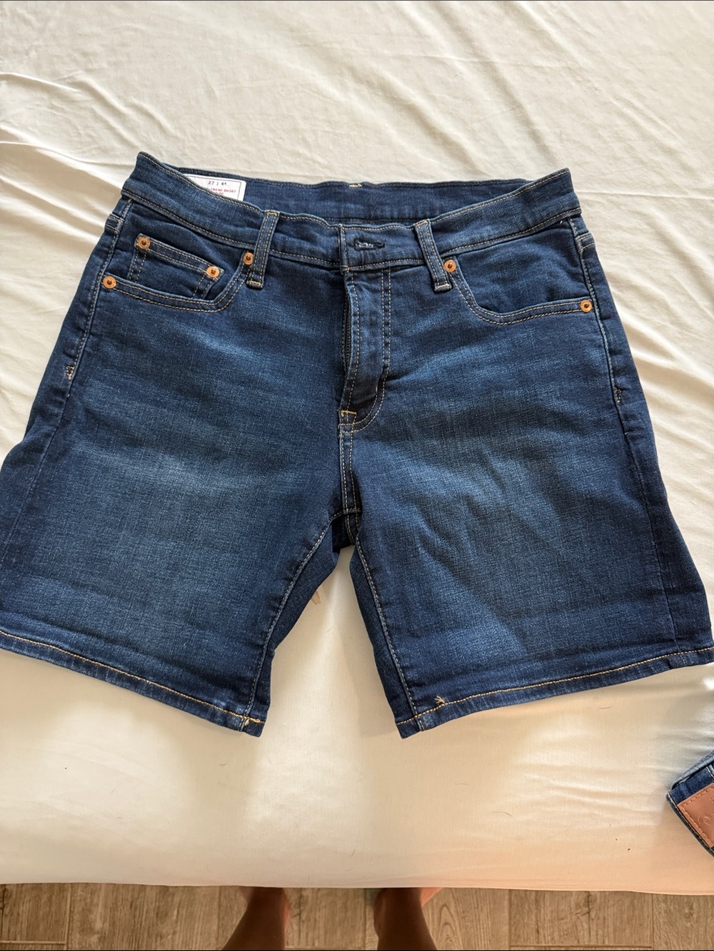GAP Girlfriend Denim Shorts - Deep Blue